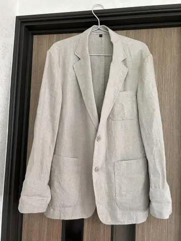 린넨 베이지 테일러드 자켓 M 무인양품