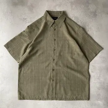 00s Claiborne 클레이본 레이온 셔츠 체크 셔츠 L