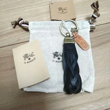 IL BISONTE 뜨개질 가죽 키링