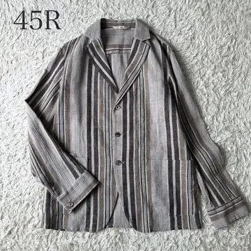 새상품급 45R 45rpm 린넨 느낌의 테일러드 자켓 스트라이프 L