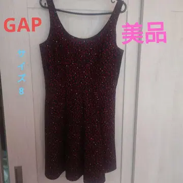 GAP 슬리브리스 미니 원피스 별 패턴 블랙 사이즈 8