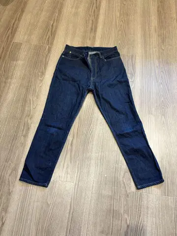 MACPHEE 스트레이트 데님 38 다크 블루