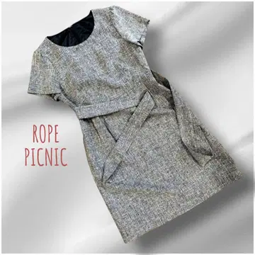 ROPE PICNIC 원피스 허리 리본 포함 그레이 반팔