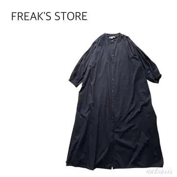 FREAK'S STORE 프릭스 스토어 면 론 블랙 셔츠 원피스