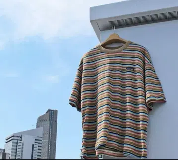 THOUSAND MILE 멀티 보더 티셔츠 S 사이즈
