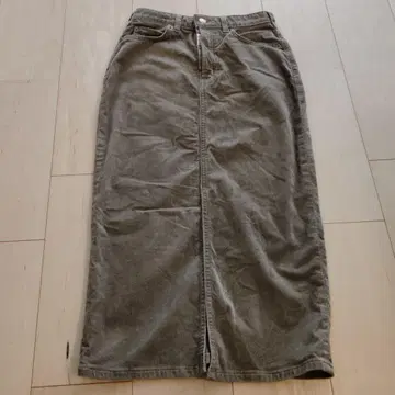 SPICK AND SPAN 베이지 코듀로이 타이트 스커트 S