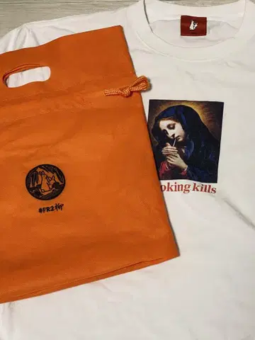 FR2 Smoking kills 티셔츠 화이트 L 사이즈