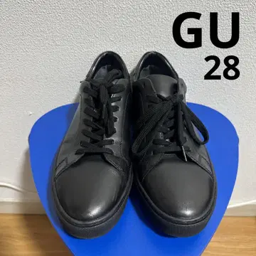 한 번 입은 지유 리얼 가죽 스니커즈 블랙 28cm