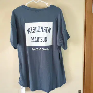 WISCONSIN MADISON 티셔츠 반팔 블루 사이즈 F