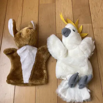 캥거루와 앵무새 퍼펫 장갑 인형 세트