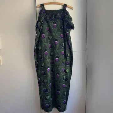 VINTAGE 빈티지 아프리칸 오프숄더 롱 원피스