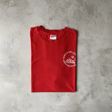 90s Hanes 프린트 티셔츠 기업 T USA제 빨간색 XL