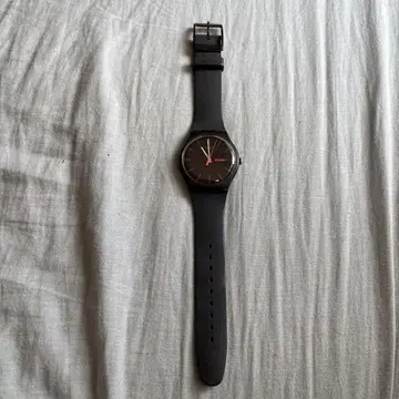 SWATCH 블랙 핑크 러버 벨트 작동 제품