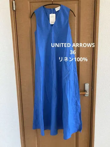 UNITED ARROWS 린넨 슬리브리스 원피스 36
