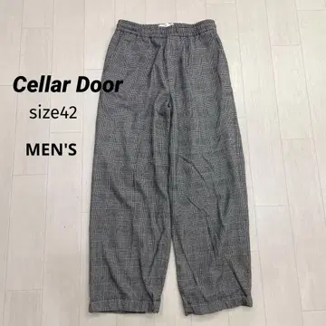 Cellar Door 셀러 도어 체크 울 이지 팬츠 42