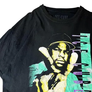 ICECUBE 아이스 큐브 00s 랩 티셔츠 색바램 페이드 블랙 2XL