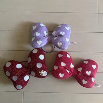 하트 무늬 도트 무늬 머리띠 3개 세트
