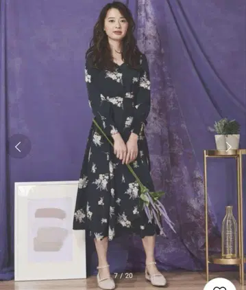 noela 노엘라 라일락 플라워 무늬 원피스