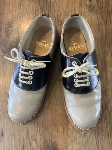 REGAL 안장 신발 그레이/블랙 24cm