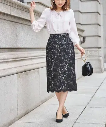 tocco closet 레이스 펄 스커트 플라워 레이디 인기 완판