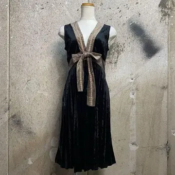 벨로아 슬리브리스 무릎 길이 원피스 페어리 그런지 모리걸 Y2K