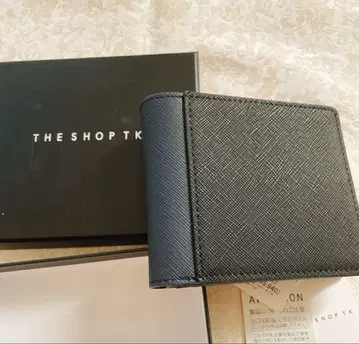 새상품 THE SHOPTK 더 샵 티케이 두겹 지갑 남성용 블랙