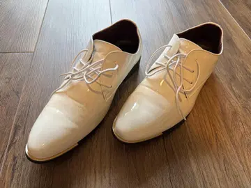 결혼식 에나멜 남성용 신발 브라이덜 화이트 26.5cm