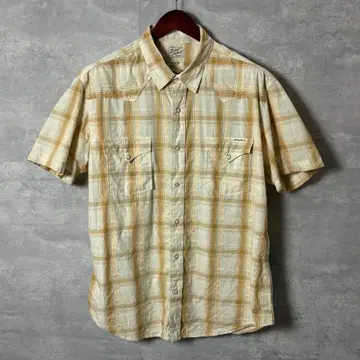 Lucky Brand 체크 웨스턴 셔츠 XL 베이지 계열 코튼