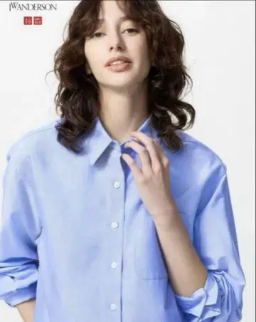 유니클로 UNIQLO 옥스퍼드 셔츠 블루 M 사이즈