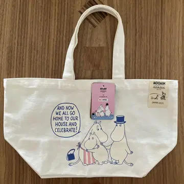 무민 런치 토트백 엑스포 빨간색 십자가