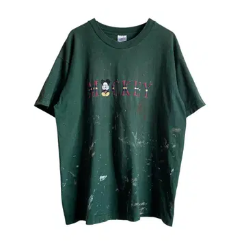 90s USA제 디즈니 미키 마우스 그런지 티셔츠