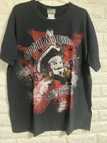 Captain Morgan 반팔 티셔츠 L 스파이스 라무 그래픽 티