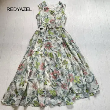 REDYAZEL 프릴 배색 원피스 네이비 M