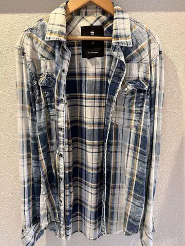 G-STAR RAW 체크 무늬 플란넬 셔츠 XS