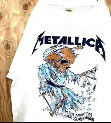 METALLICA 메탈리카 밴딩 티셔츠 80년대 바디 밴 티셔츠