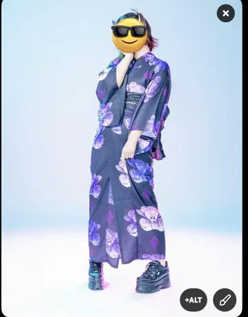 A AM STUDIO 곰 패턴 유카타