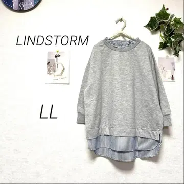 8769-1 LINDSTORM 목 부분 프릴 도킹 티셔츠 LL