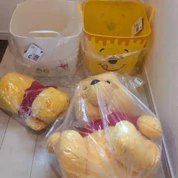 곰돌이 푸 봉제 인형과 버킷 세트 묶음 판매