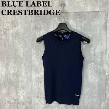 BLUE LABEL CRESTBRIDGE 슬리브리스 리브 니트 38