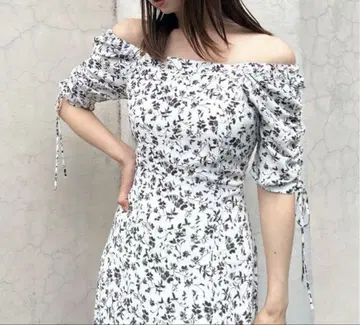 FRAY I.D 레이스업 프린트 원피스 0 [완판템]