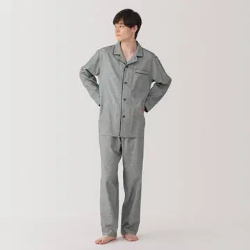 무인양품 겨드랑이 솔기 없는 플란넬 파자마 신사 XL