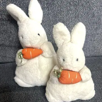 세키구치 당근 토끼 봉제 인형 쇼와 레트로