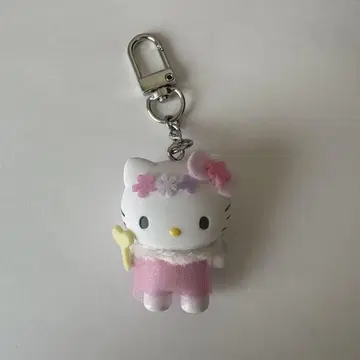 헬로키티 꽃 화관 키링