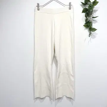 리디 스트레이트 팬츠 허리밴딩 니트 리브 레이온 성숙 캐주얼