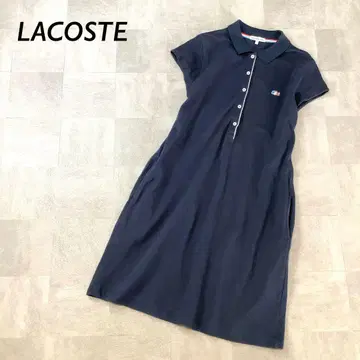 새상품급 LACOSTE 프렌치 슬리브 폴로 원피스 네이비