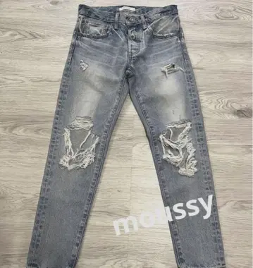 moussy 데미지 진 스트레이트 25인치