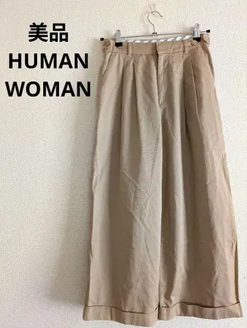 새상품급 HUMAN WOMAN 와이드 팬츠 치노 팬츠