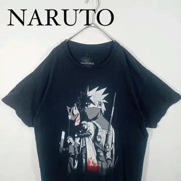 NARUTO 하타케 카카시 블랙 티셔츠 애니메이션 소년 점프 L