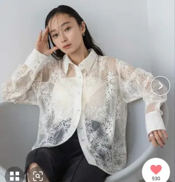 JEANASIS 웨스턴 시어 레이스 셔츠 미사용 새상품