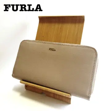 FURLA 장지갑 바빌론 라운드 지퍼 가죽 골드 금장 장식 인기 컬러